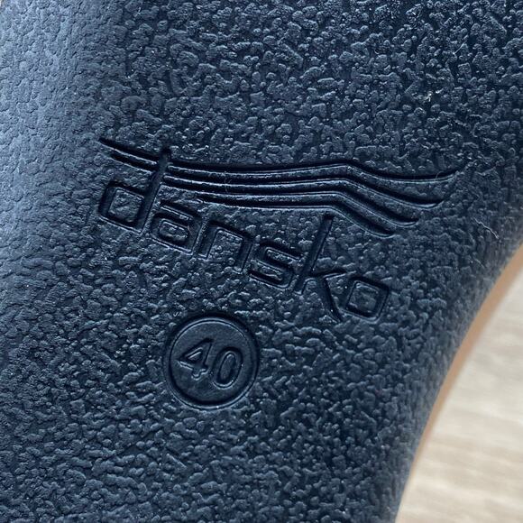 Dansko Pennie Brown Lace Up Oxford Shoes EU 40 US 9.5-10 Block Heel Chunky - Picture 9 of 9